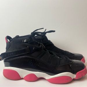 Air Jordan Six Rings Black/Pink/White Youth 7